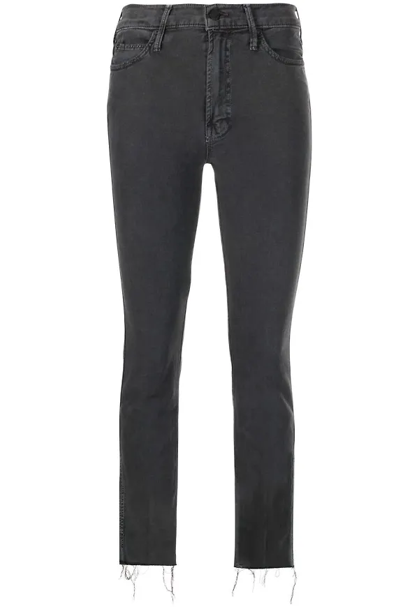 MOTHER The Hustler croppade jeans - Grå