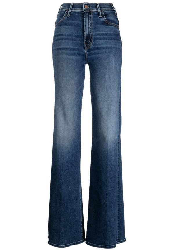MOTHER The Hustler Roller Heel utsvängda jeans - Blå