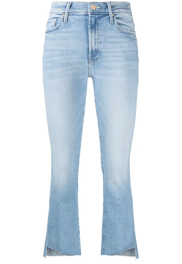 MOTHER The Insider croppade jeans - Blå