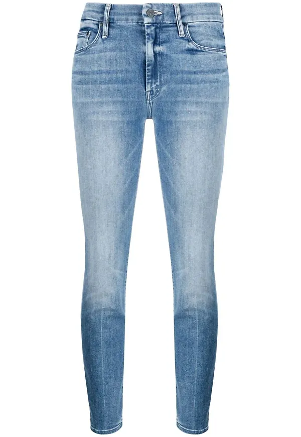 MOTHER The Locker ankellånga skinny-jeans - Blå