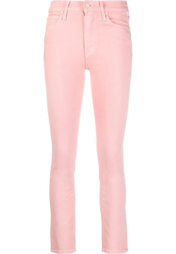 MOTHER The Mid Rise Dazzler croppade jeans - Rosa
