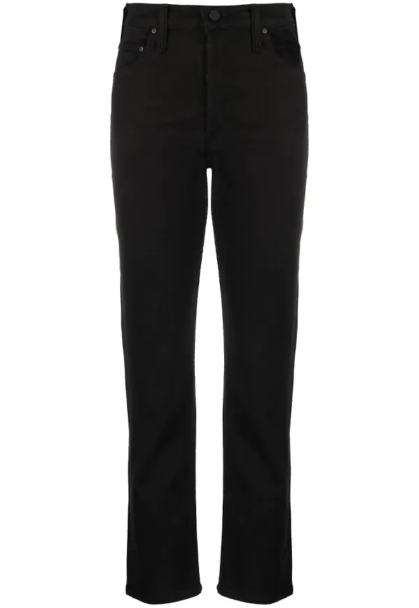 MOTHER Tomcat croppade jeans - Svart