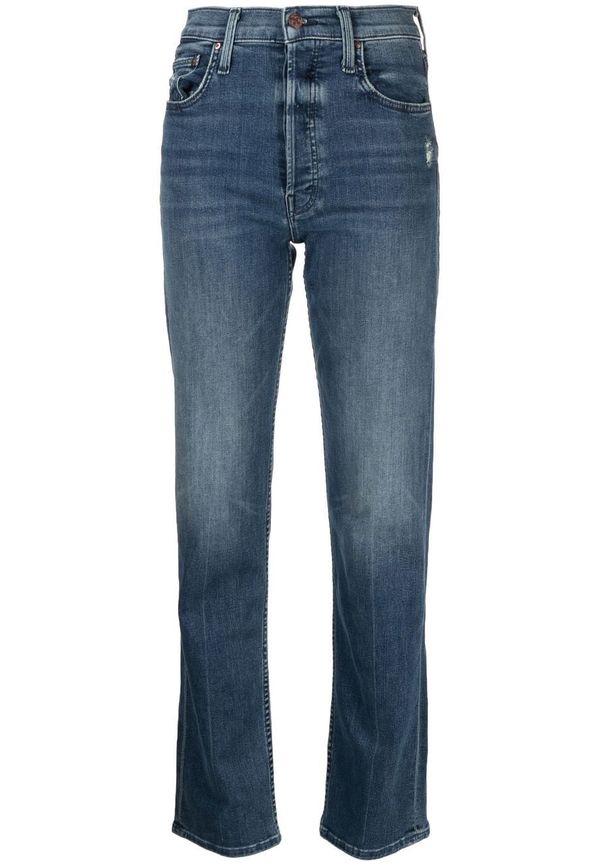 MOTHER Tomcat Hover straight-jeans med hög midja - Blå