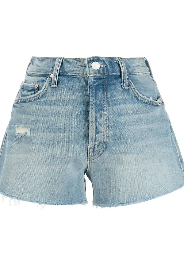 MOTHER Tomcat jeansshorts - Blå