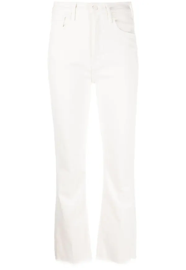 MOTHER Tripper croppade flare-jeans - Vit