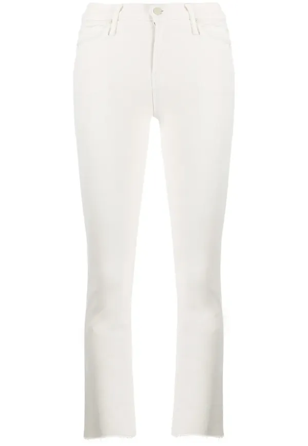 MOTHER utsvängda beskurna jeans - Neutral