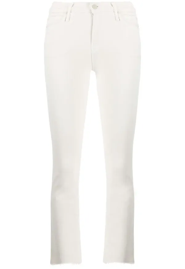 MOTHER utsvängda beskurna jeans - Neutral