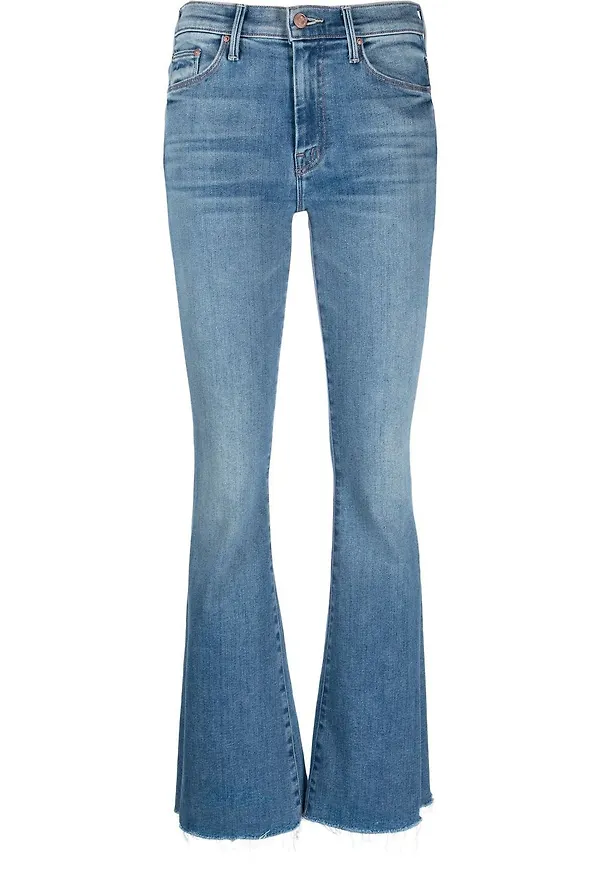 MOTHER Weekender Fray flared jeans - Blå