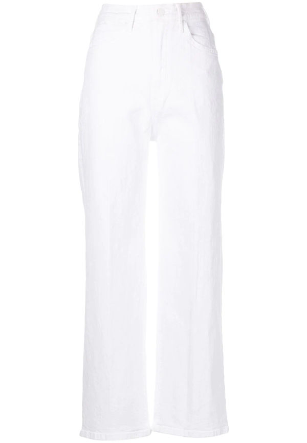 MOTHER wide leg-jeans med hög midja - Vit