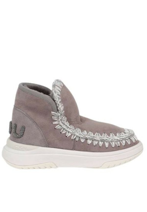 Mou Eskimo Jogger Glitter Logo Grå, Dam