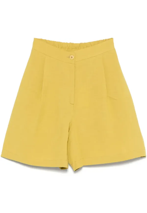 MOUTAKI shorts med hög midja - Gul
