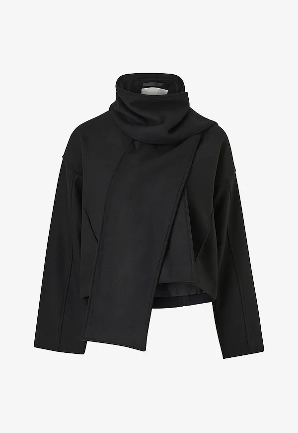 MSCH Copenhagen - Jacka mschSyden Scarf Jacket - Svart