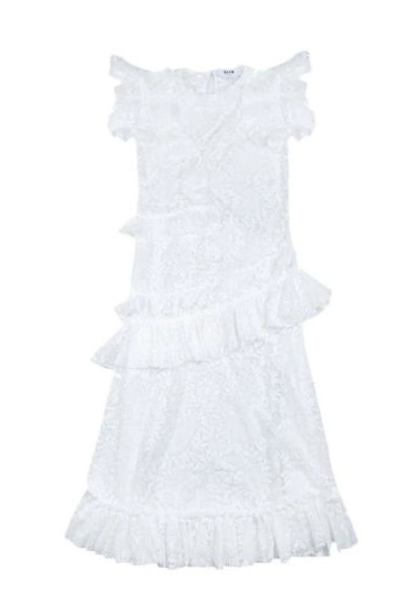 Msgm - Klänningar - Vit - Dam - Storlek: S,Xs