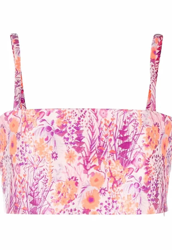 MSGM blommig croptop - Rosa
