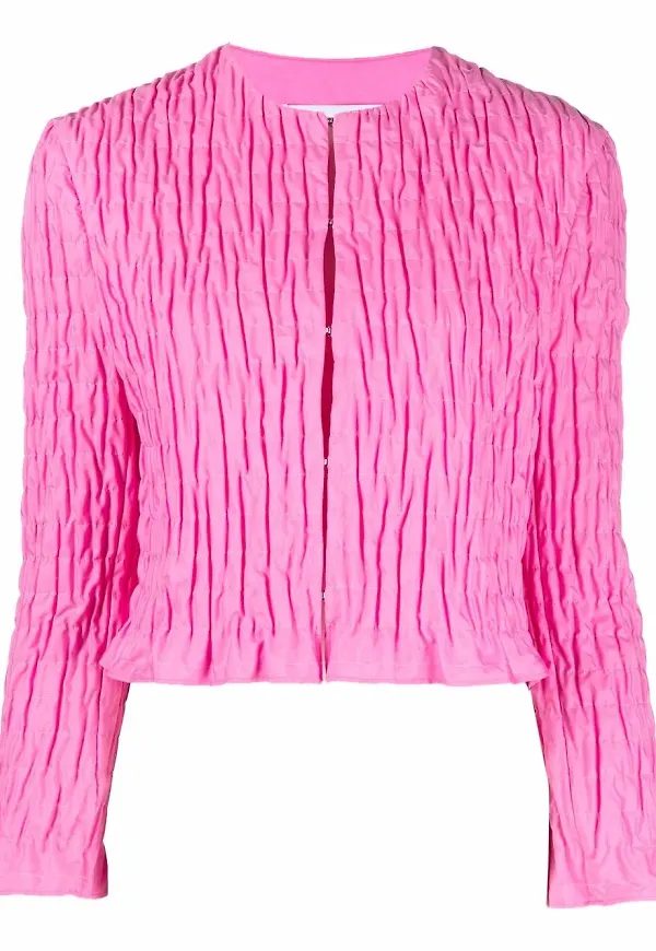 MSGM blus med volangdetalj - Rosa