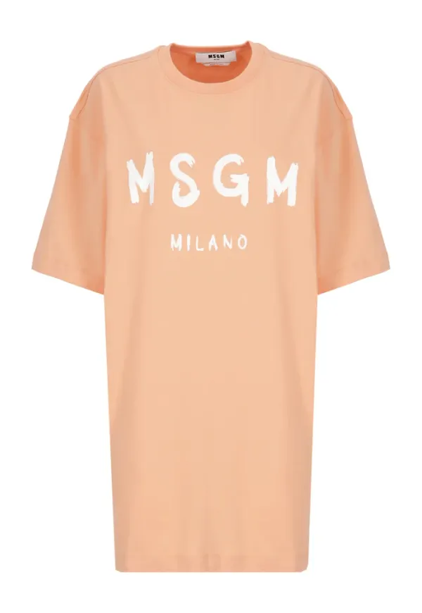 Msgm Dress Orange, Dam
