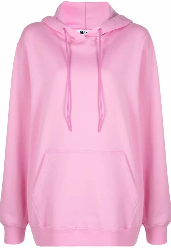 MSGM hoodie med dragsko - Rosa