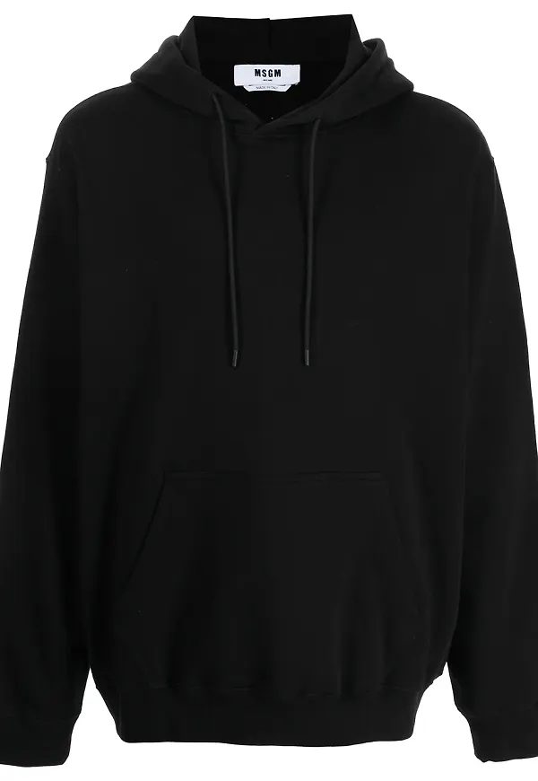 MSGM hoodie med logotyp - Svart