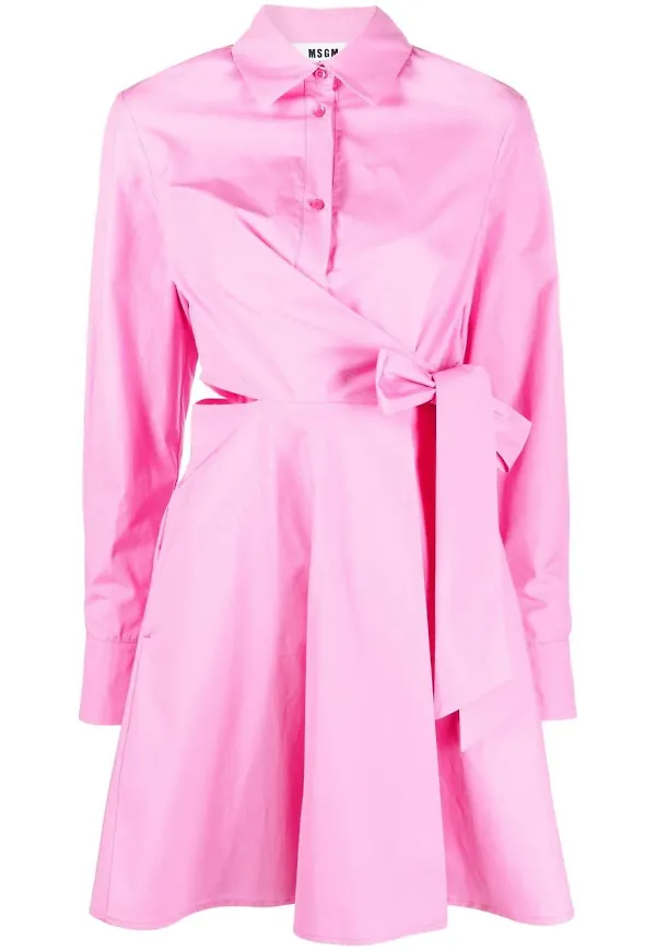 MSGM klänning med knytning - Rosa