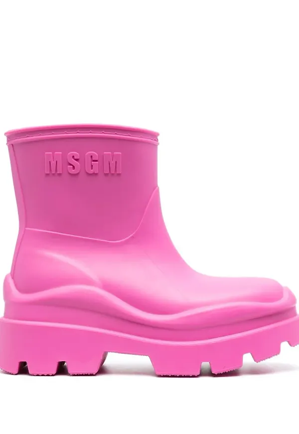 MSGM regnstövlar med grov sula - Rosa