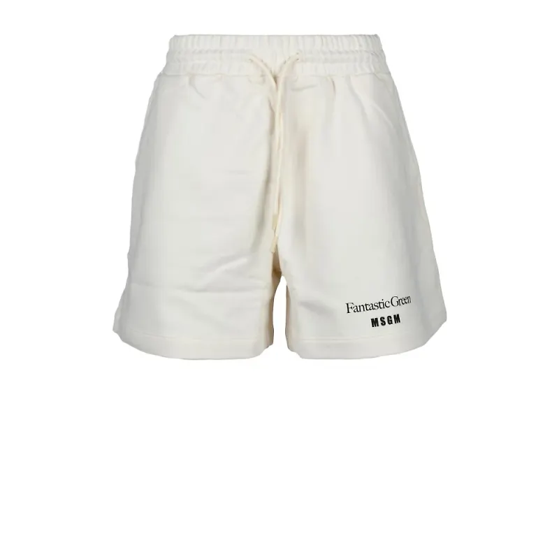 Msgm Shorts Vit, Dam