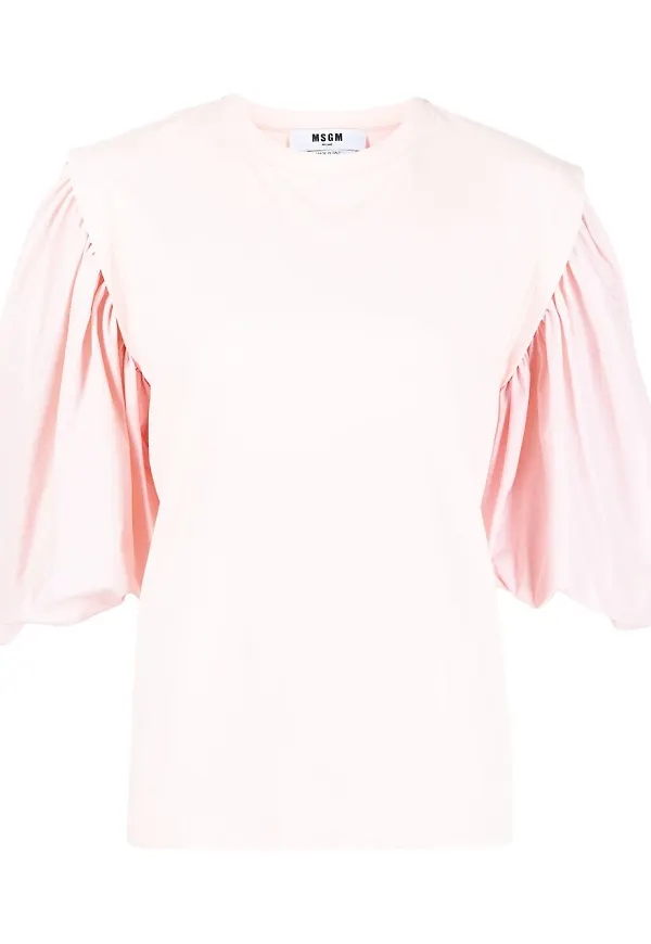 MSGM t-shirt med ballongärm - Rosa