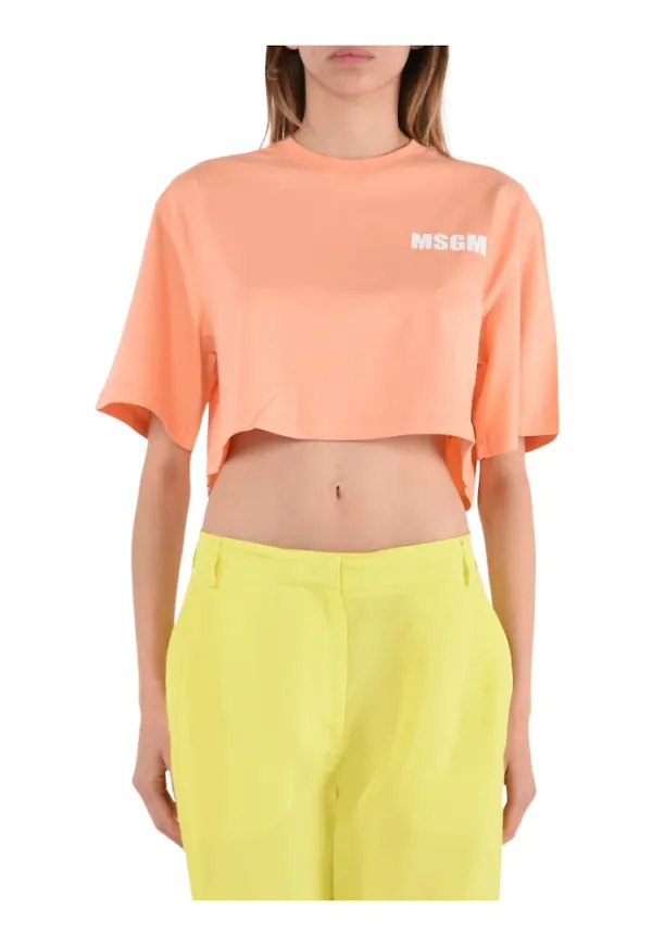 Msgm T-Shirts Orange, Dam