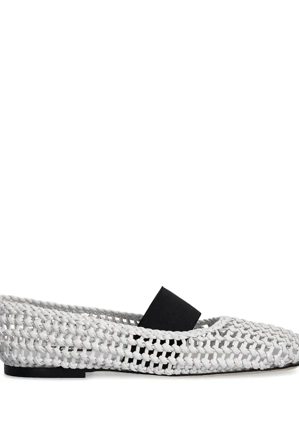 MSGM vävda ballerinaskor - Vit – Farfetch