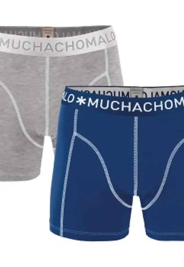 Muchachomalo Kalsonger 2P Cotton Stretch Basic Boxers Blå/Grå bomull XX-Large Herr
