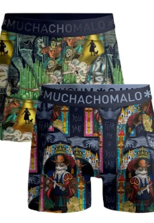 Muchachomalo Kalsonger 2P Puss Boots Wizard Oz Boxer Flerfärgad bomull Medium Herr