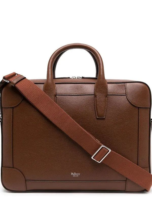 Mulberry Belgrave dokumentväska i läder - Brun