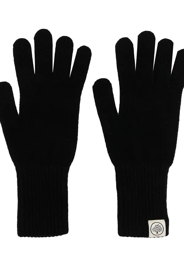 Mulberry finstickade handskar - Svart