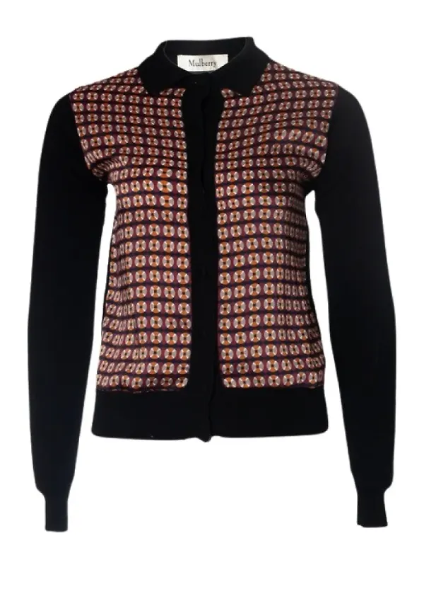 Mulberry Pre-owned Wool Cardigan Svart, Dam