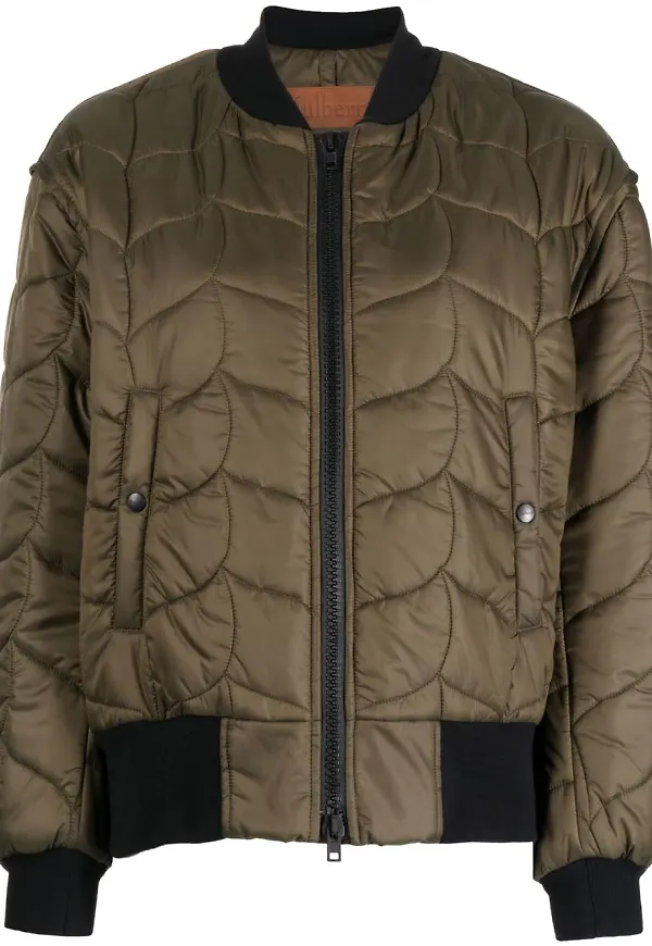 Mulberry quiltad bomberjacka - Grön