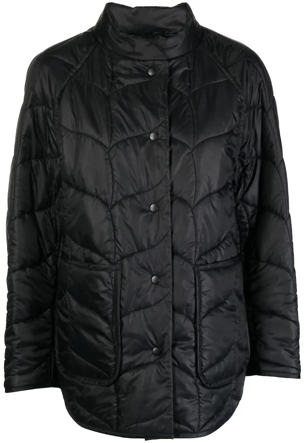 Mulberry quiltad skaljacka - Svart