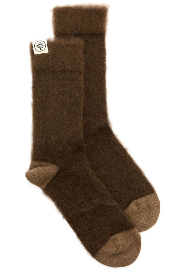 Mulberry strumpor med logotypmärke - Brun