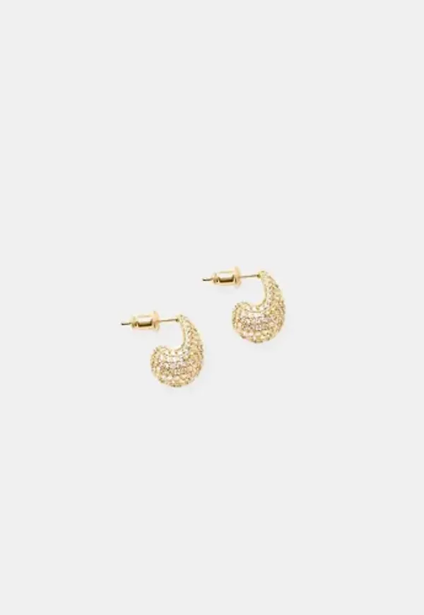 Muli Collection - Guld - Mini pave drop earring