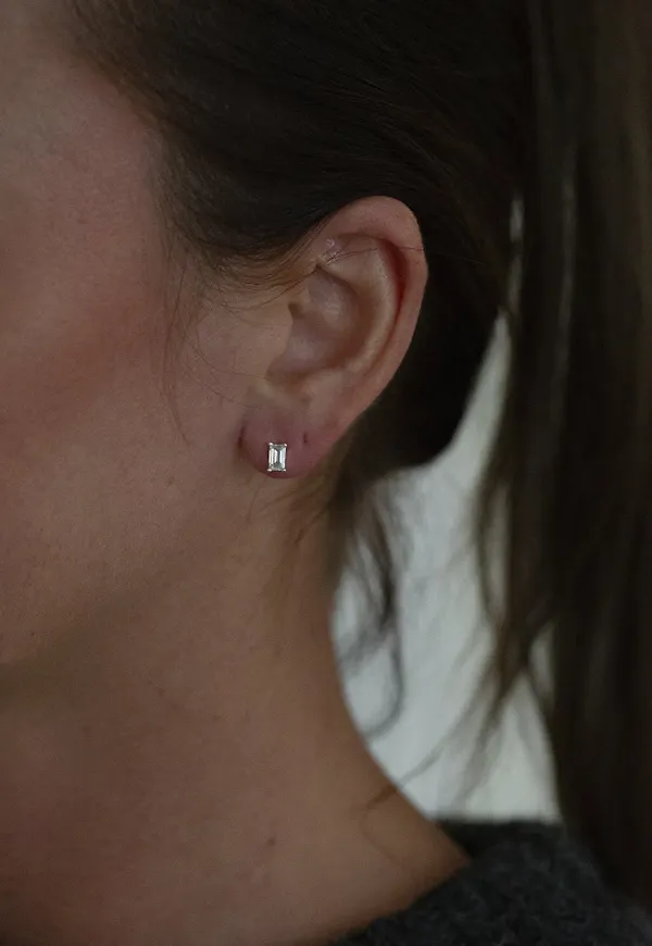 Muli Collection - Silver - Baguette Stud