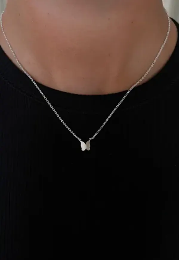 Muli Collection - Silver - Butterfly Necklace