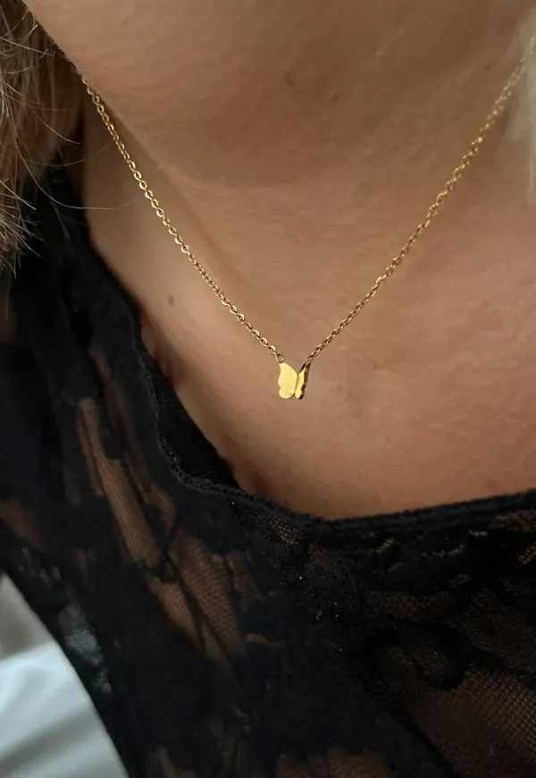 Muli Collection - Guld - Butterfly Necklace