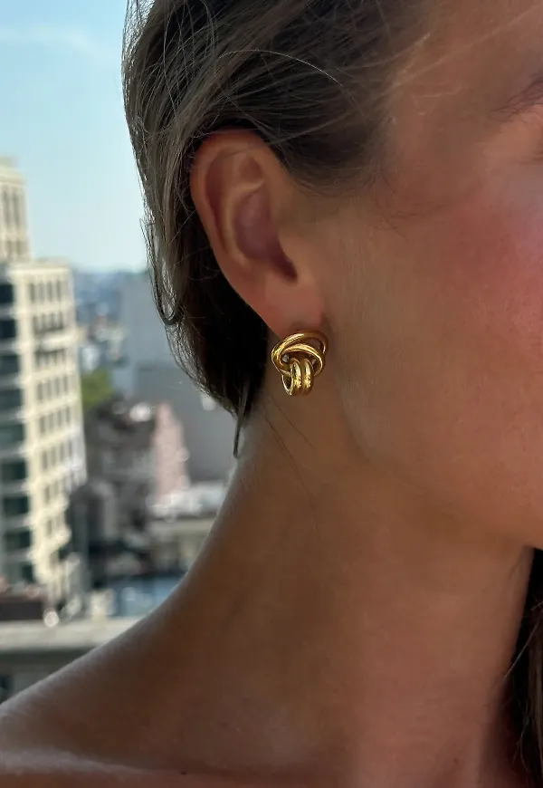 Muli Collection - Guld - Double Knot Earrings