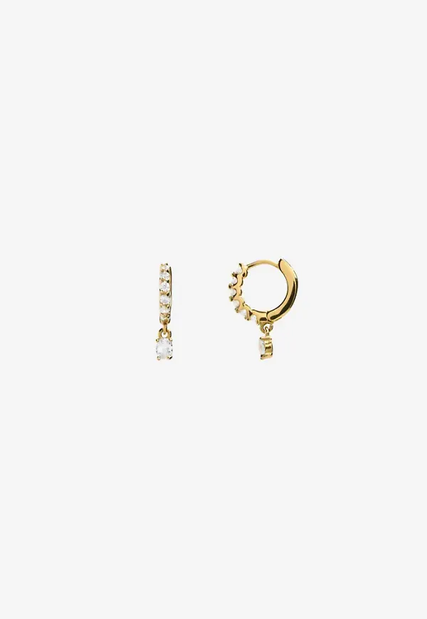 Muli Collection - Guld - Oval Cut Huggie