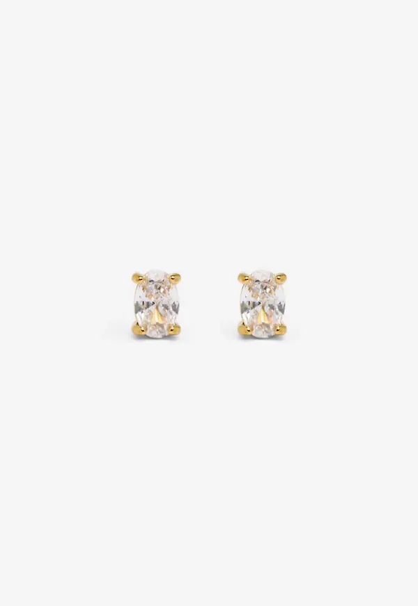 Muli Collection - Guld - Oval Cut Stud