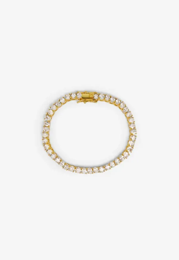 Muli Collection - Guld - Oval Cut Tennis Bracelet