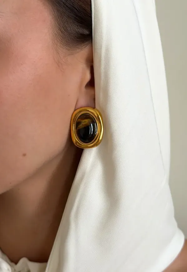 Muli Collection - Guld - Paloma Oval Earrings