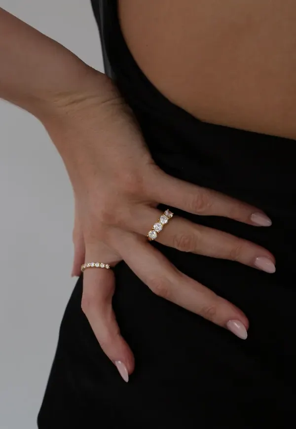 Muli Collection - Guld - Quatro Zirconia Ring