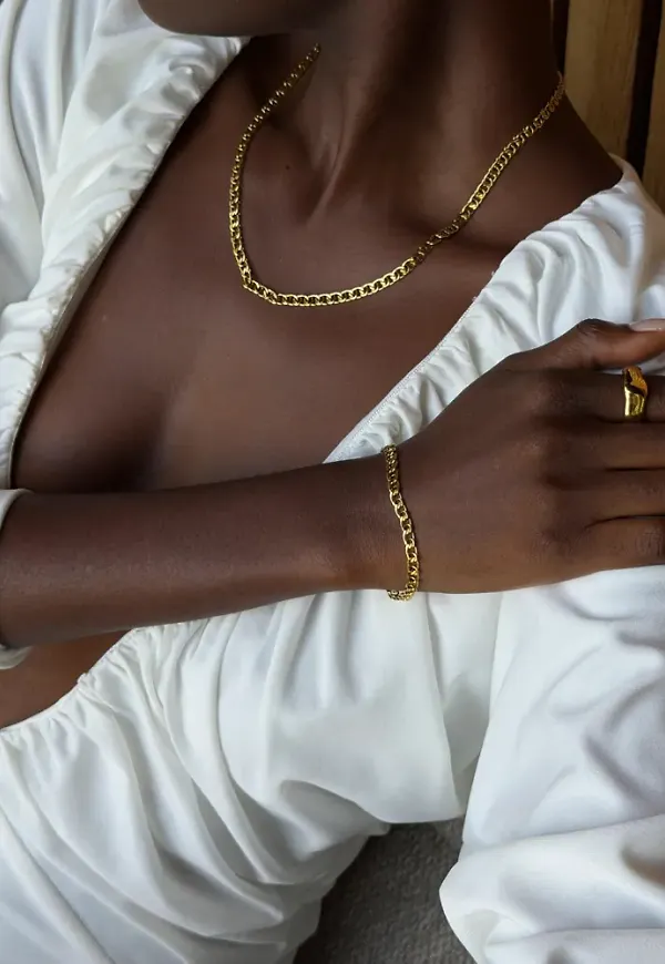 Muli Collection - Guld - Thin Bismarck Necklace