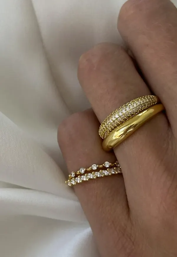 Muli Collection - Guld - Thin Dome Ring