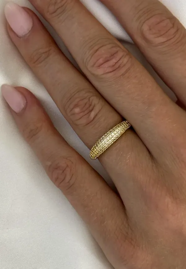 Muli Collection - Guld - Thin Pavé Dome