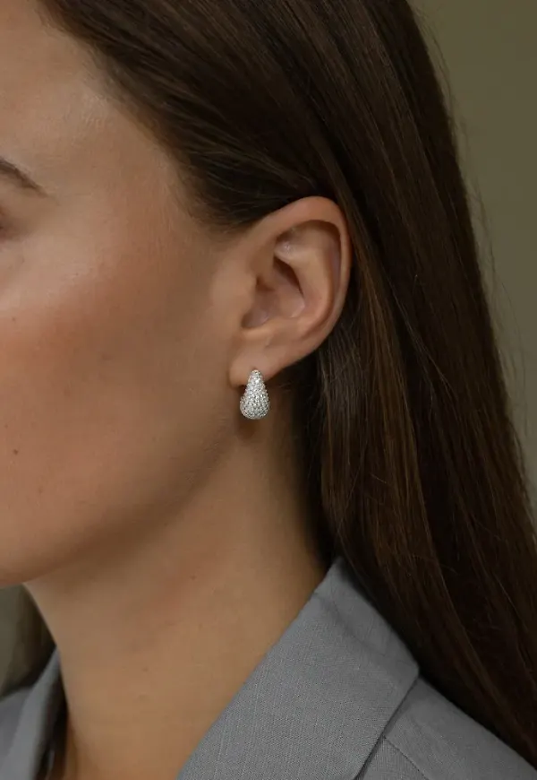 Muli Collection - Silver - Mini pave drop earring
